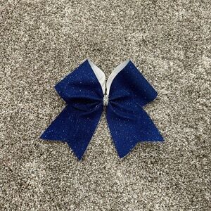 Sparkly Blue Cheer Hair Bow